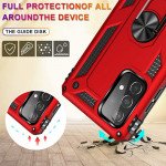 Wholesale Tech Armor Ring Stand Grip Case with Metal Plate for Samsung Galaxy A72 5G (Red)